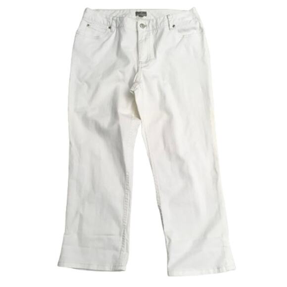 J.Jill Cream Authentic Fit Below Stretch Pants 8 – Minimalist, Classic, Casual - Picture 1 of 8